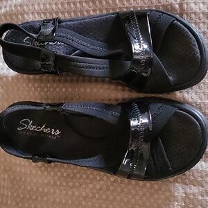 Black Sketchers Slingback Sandals